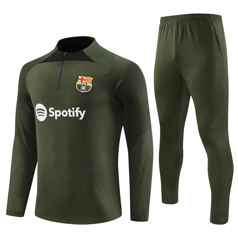 Barcelona Tracksuit — 2324 Barcelona Army Green colorway — USFans Spreadsheet photo