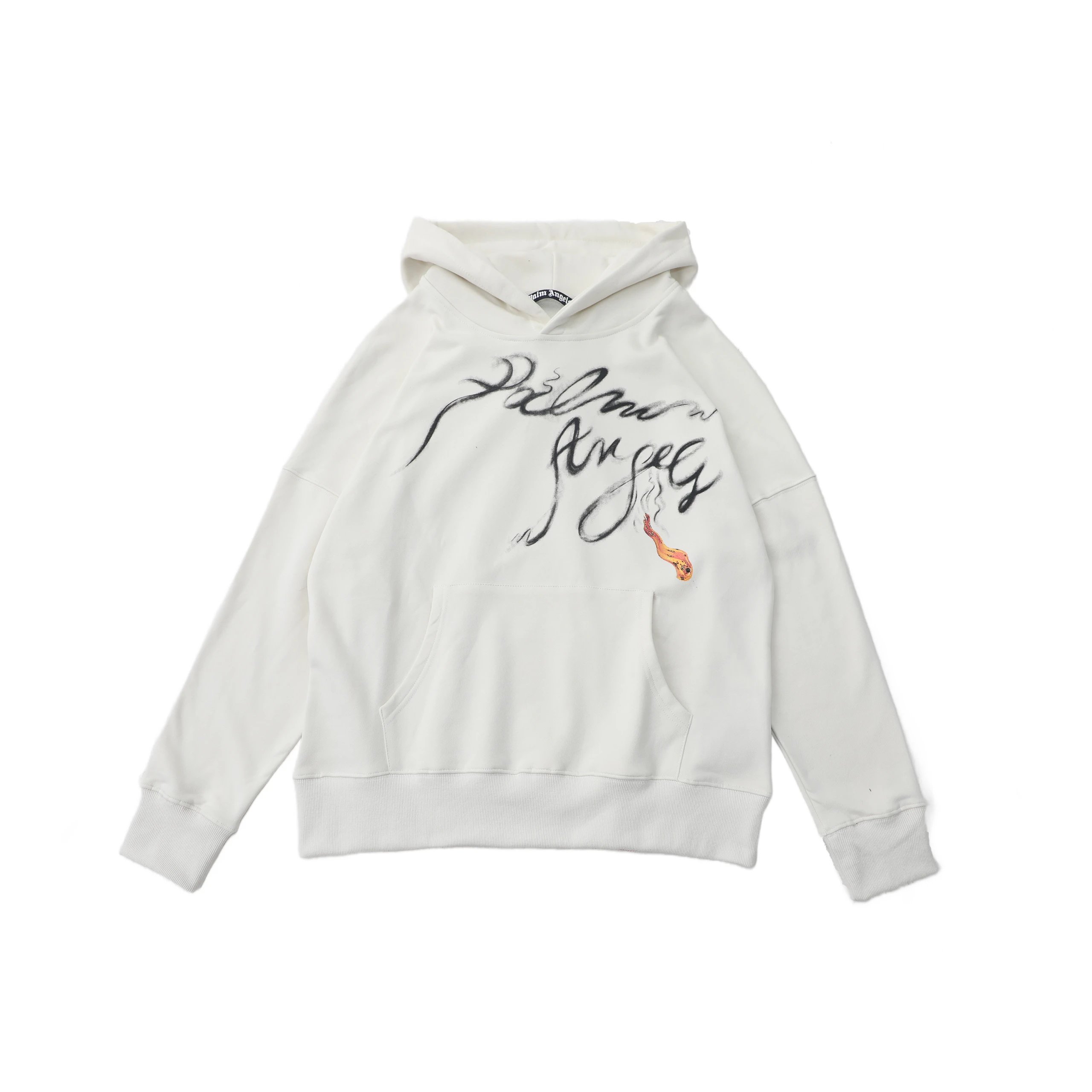 Palm Angels Hoodie — Smoke apricot white correct version colorway — USFans Spreadsheet photo