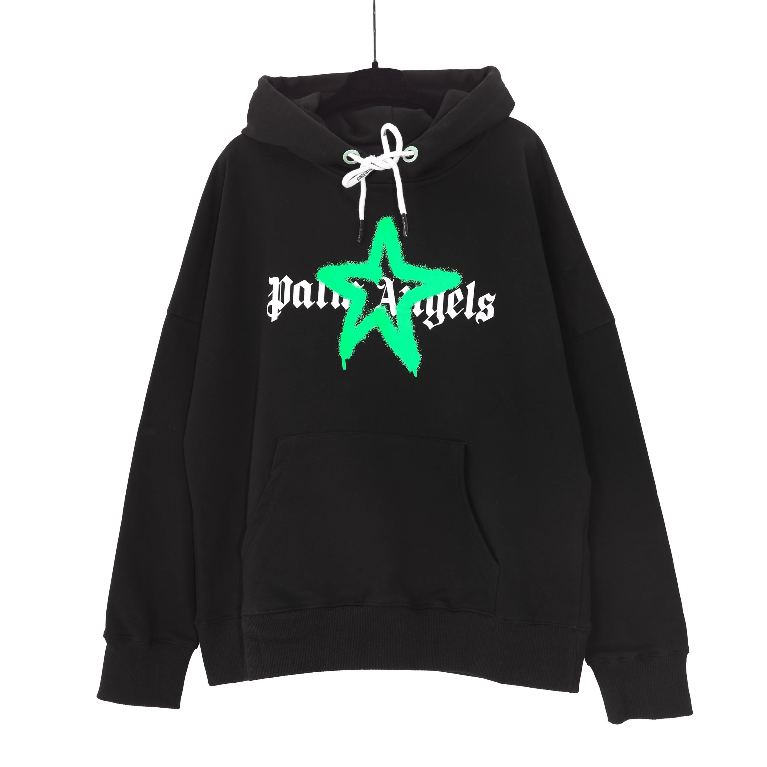Palm Angels Hoodie — stars black green correct version colorway — USFans Spreadsheet photo