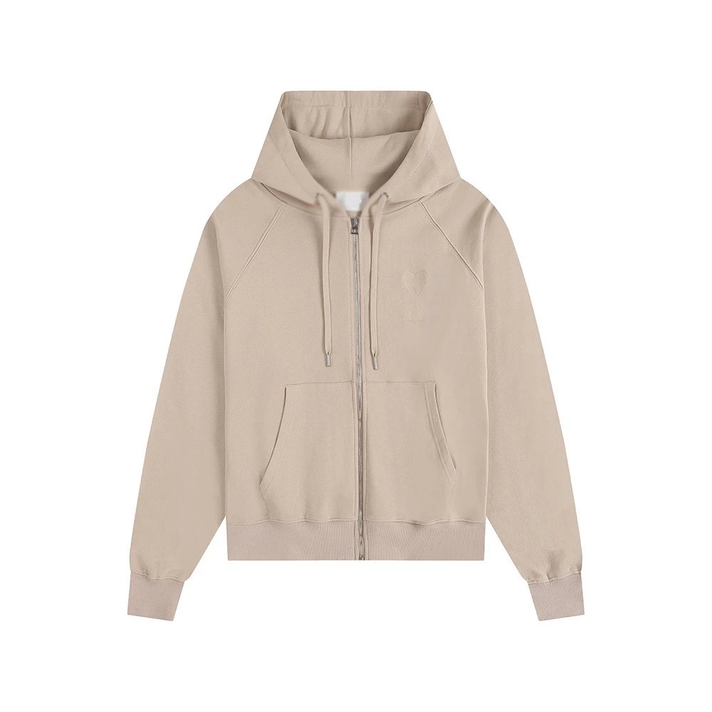 CDG Hearts Hoodie — Khaki -405# colorway — USFans Spreadsheet photo