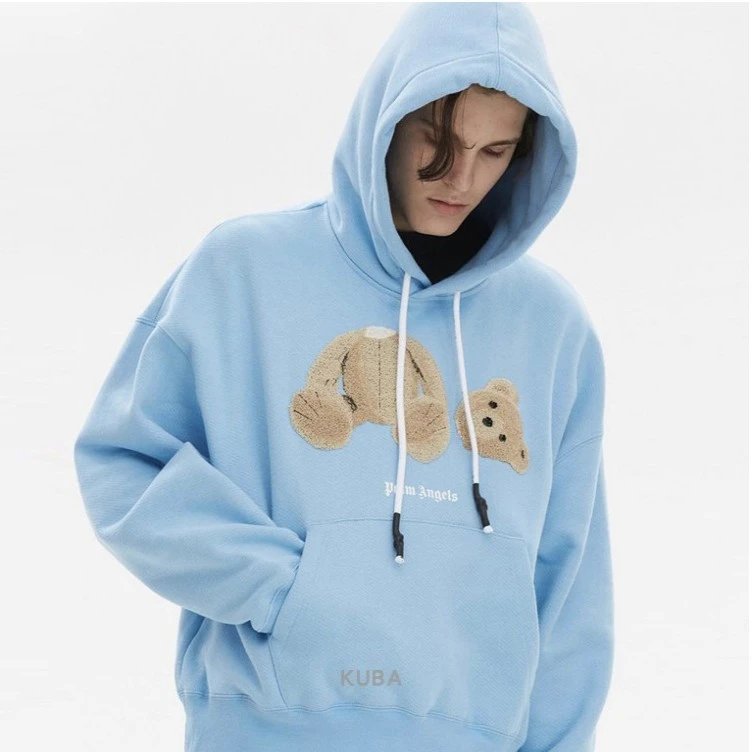 Palm Angels Hoodie — light blue brown correct colorway — USFans Spreadsheet photo