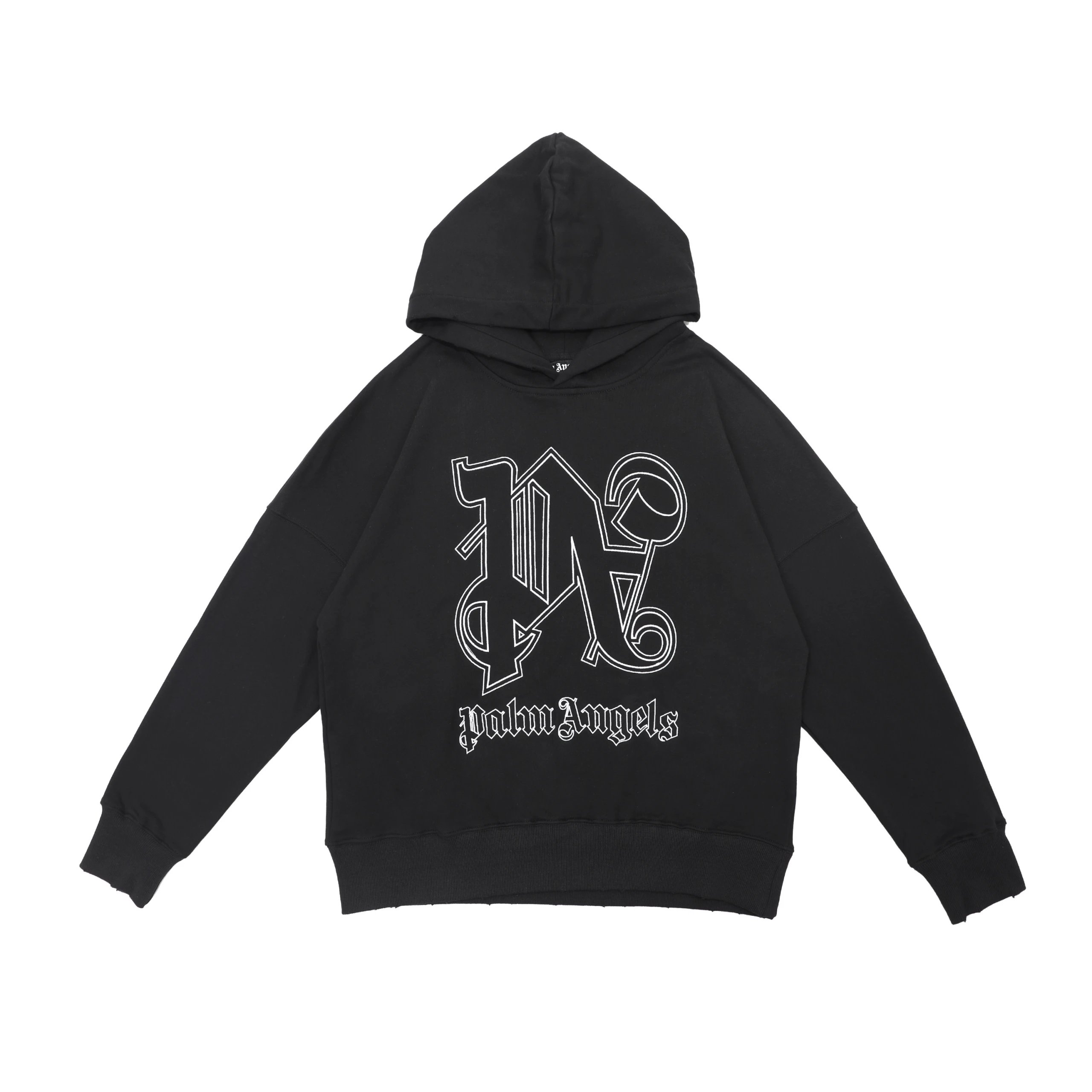 Palm Angels Hoodie — Inverted A Letter Black Correct Edition colorway — USFans Spreadsheet photo