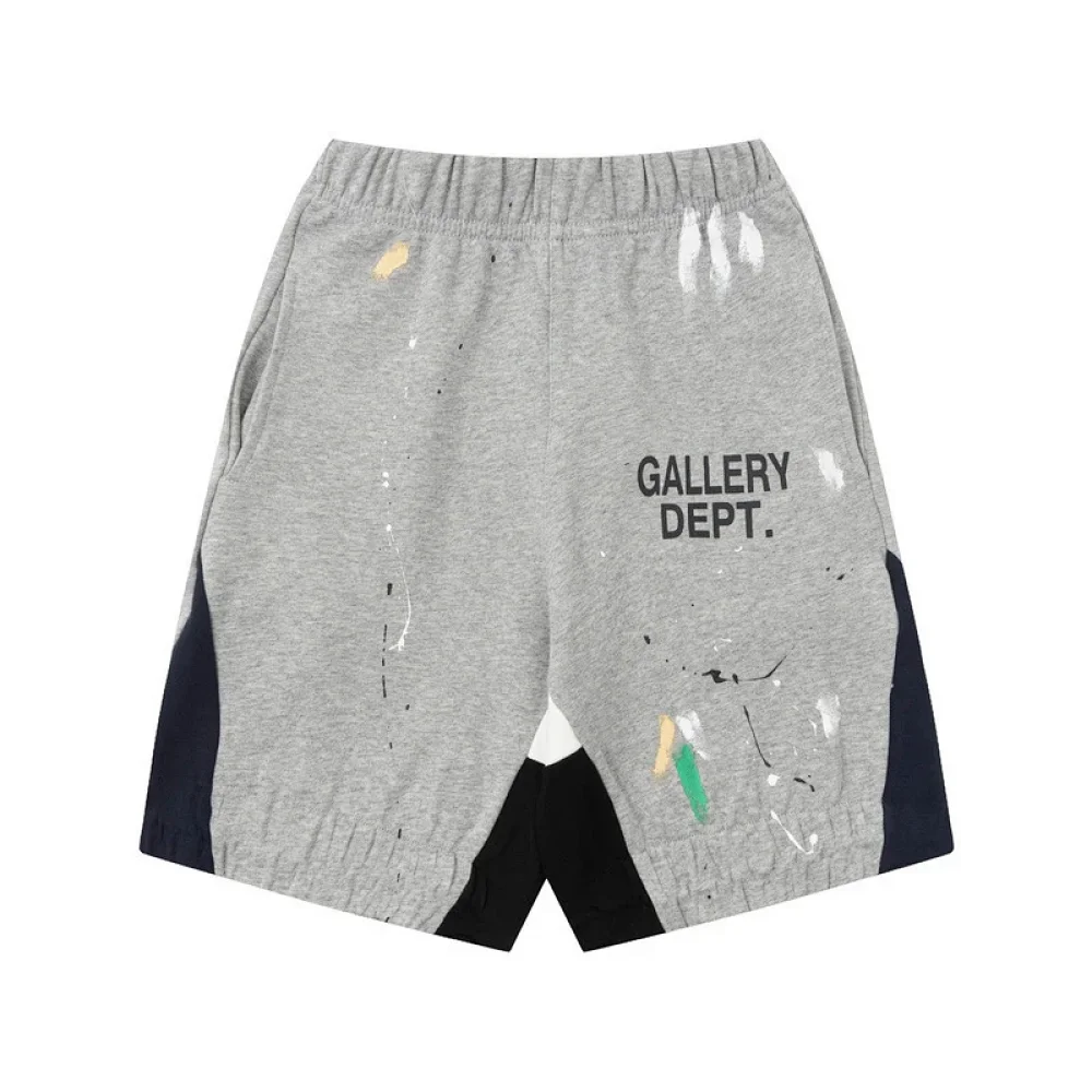 Gallery Dept. Distressed, Paint-Splattered, Paneled Sweatpants