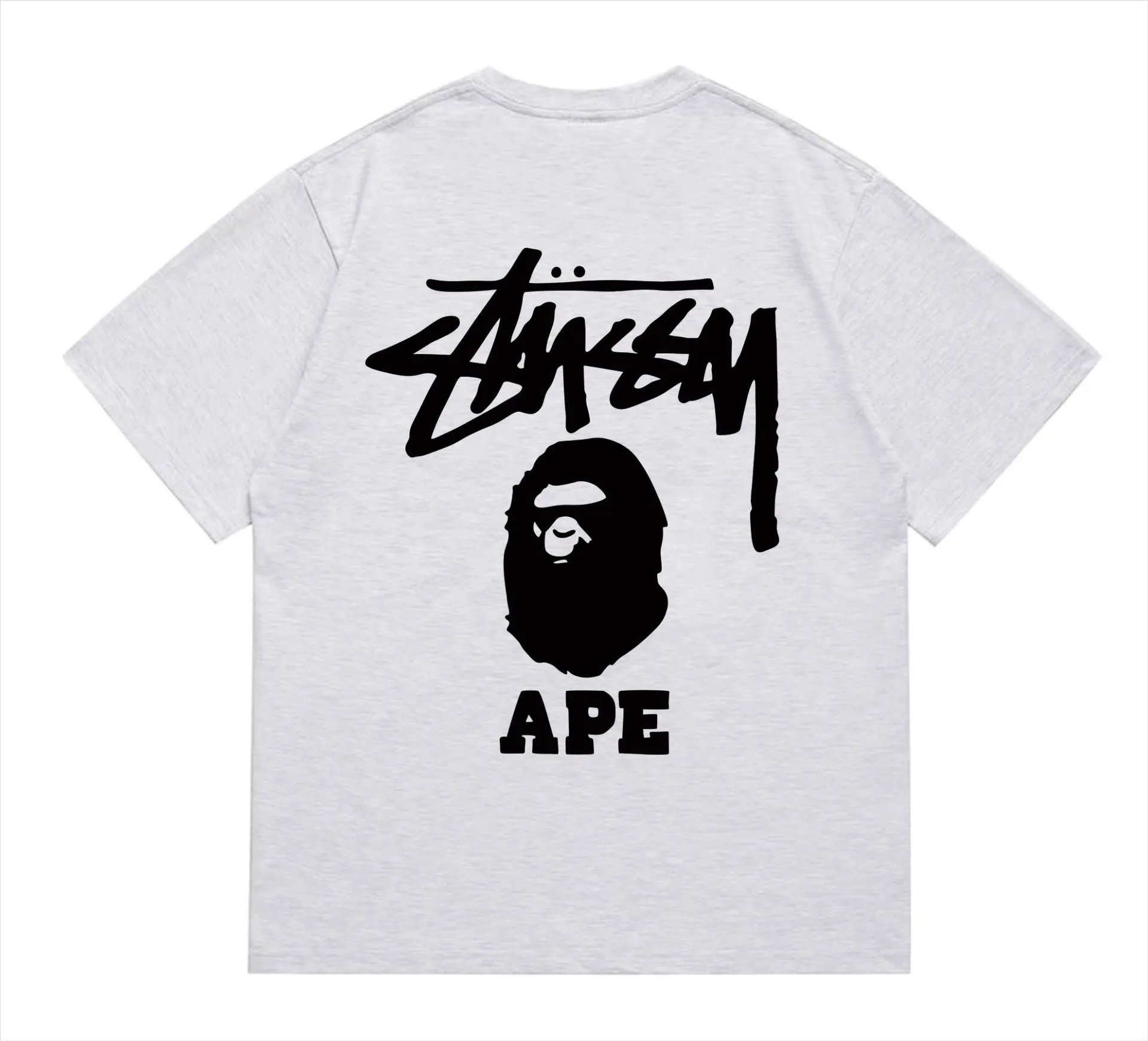 Bape x Stussy Tee — 202 gray black colorway — USFans Spreadsheet photo