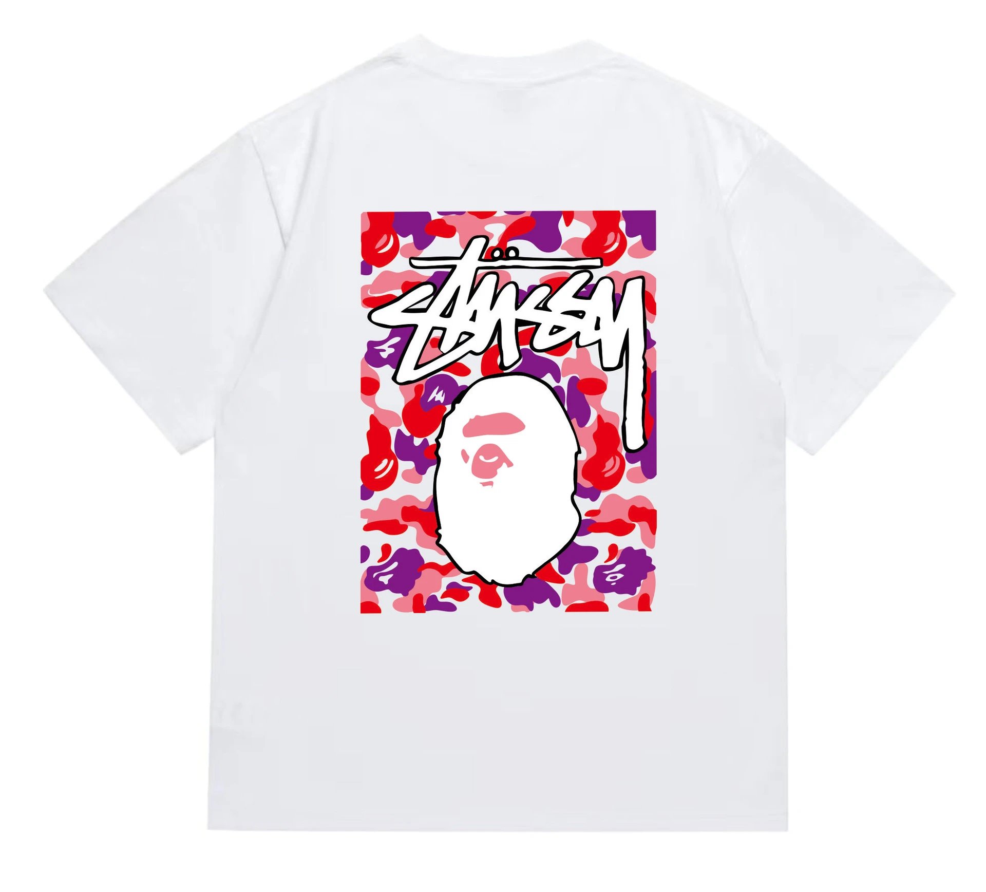 Bape x Stussy Tee — 203 white powder colorway — USFans Spreadsheet photo