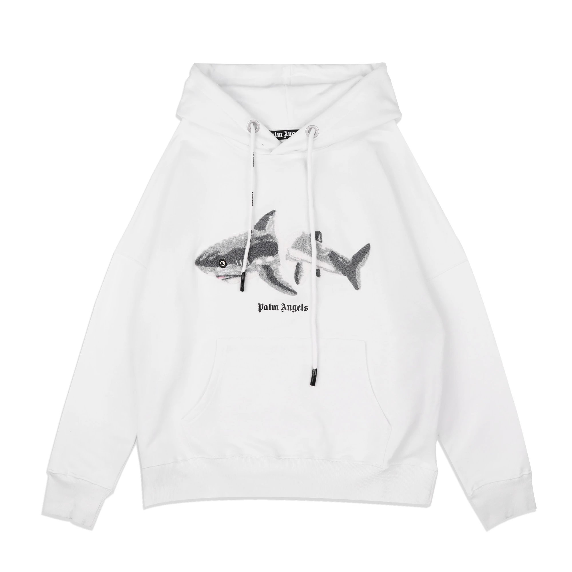 Palm Angels Hoodie — Broken Tail Shark White Correct Edition colorway — USFans Spreadsheet photo