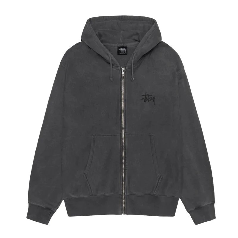 Stussy 8Ball Zip Hoodie — Basic Zipper Washed Black colorway — USFans Spreadsheet photo