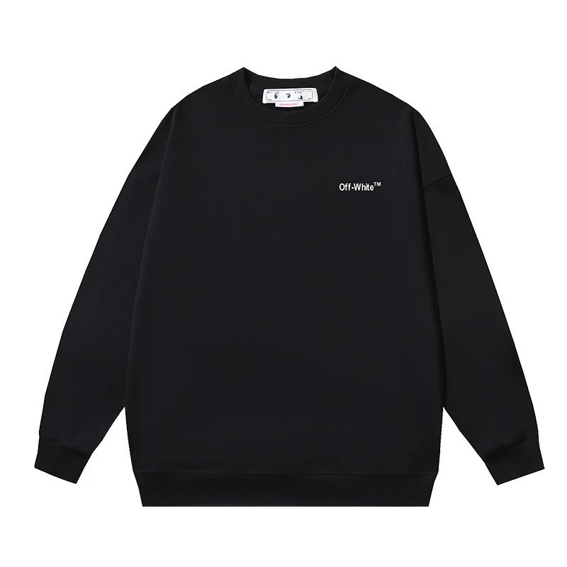 Off-White White Crewneck — 130 black colorway — USFans Spreadsheet photo