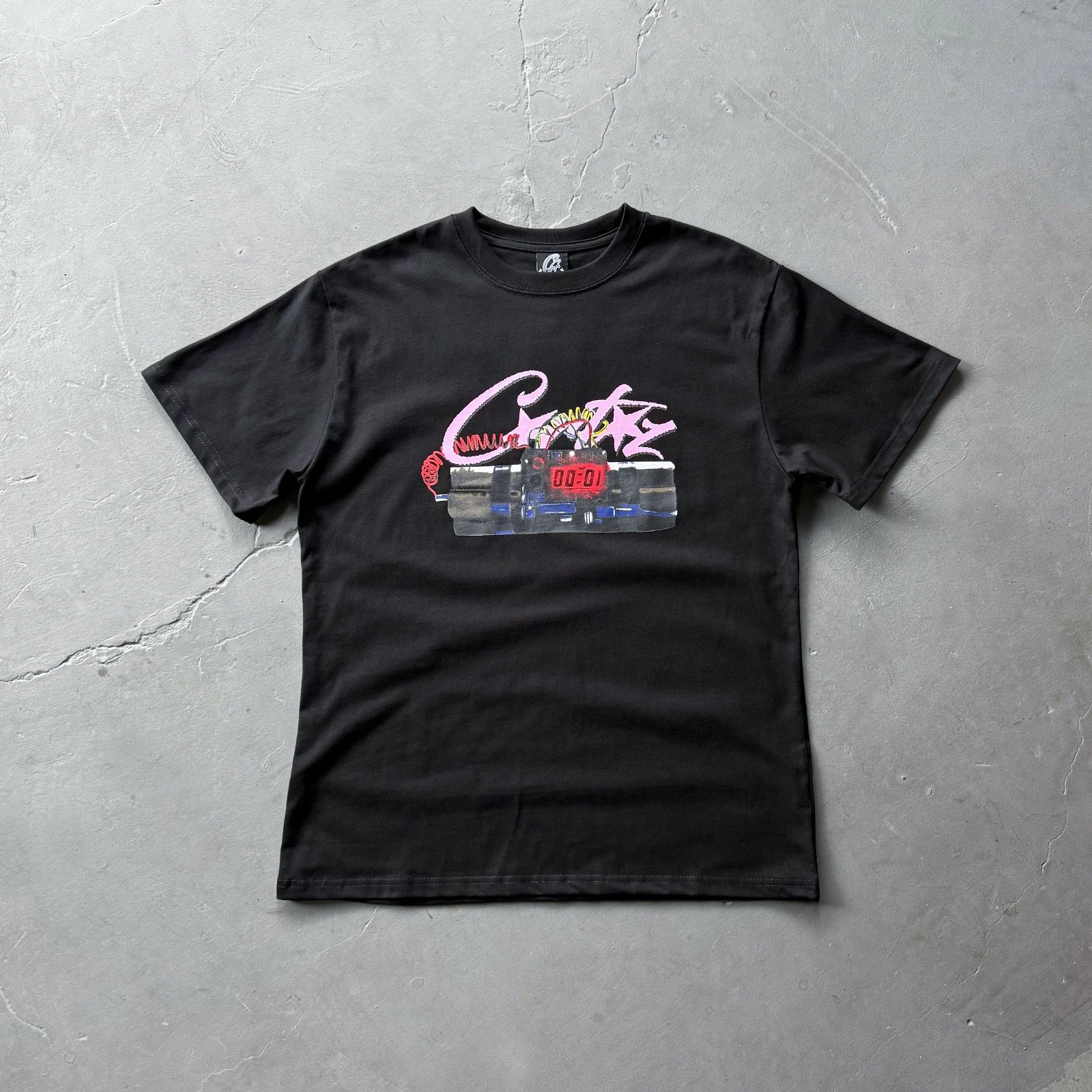 Corteiz Bomb T-Shirt — Powder Bomb/Black colorway — USFans Spreadsheet photo
