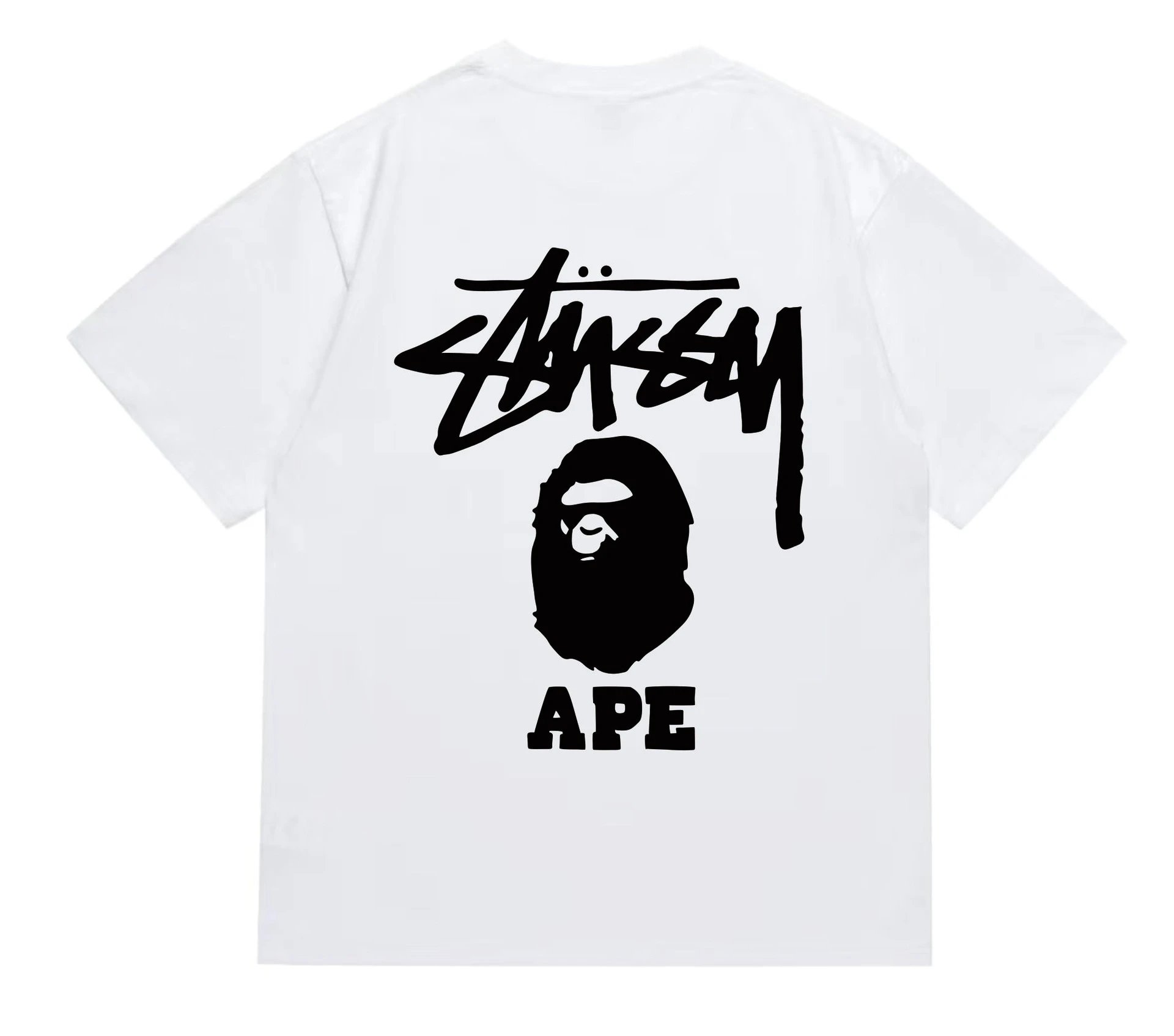 Bape x Stussy Tee — 202 white and black colorway — USFans Spreadsheet photo