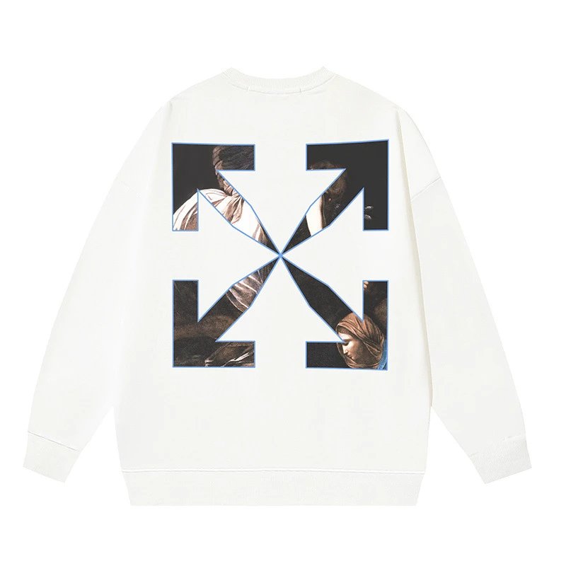 Off-White White Crewneck — 128 white colorway — USFans Spreadsheet photo