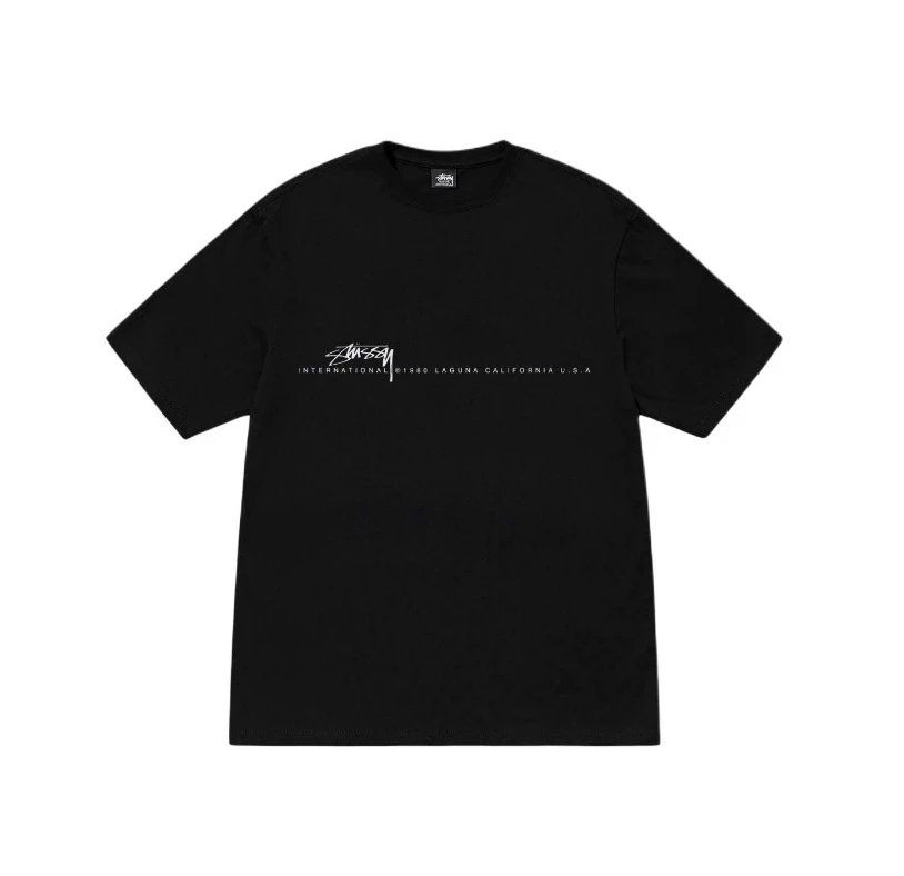 Nike x Stussy Green White T-Shirt — Black [horizontal line]] colorway — USFans Spreadsheet photo