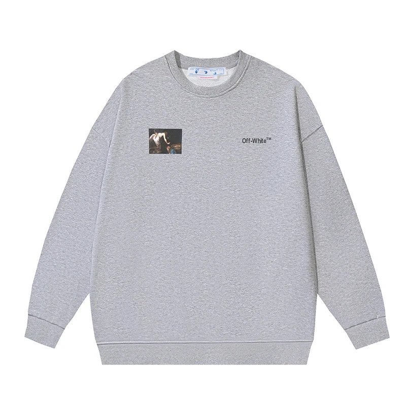 Off-White White Crewneck — 128 flower gray colorway — USFans Spreadsheet photo