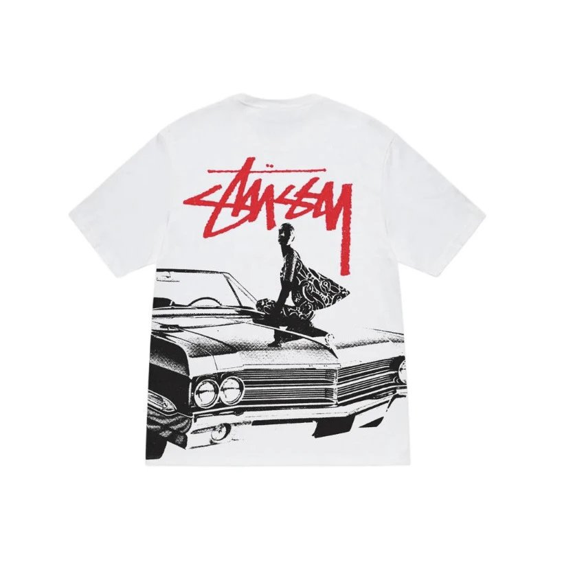 Nike x Stussy Green White T-Shirt — White [car]] colorway — USFans Spreadsheet photo