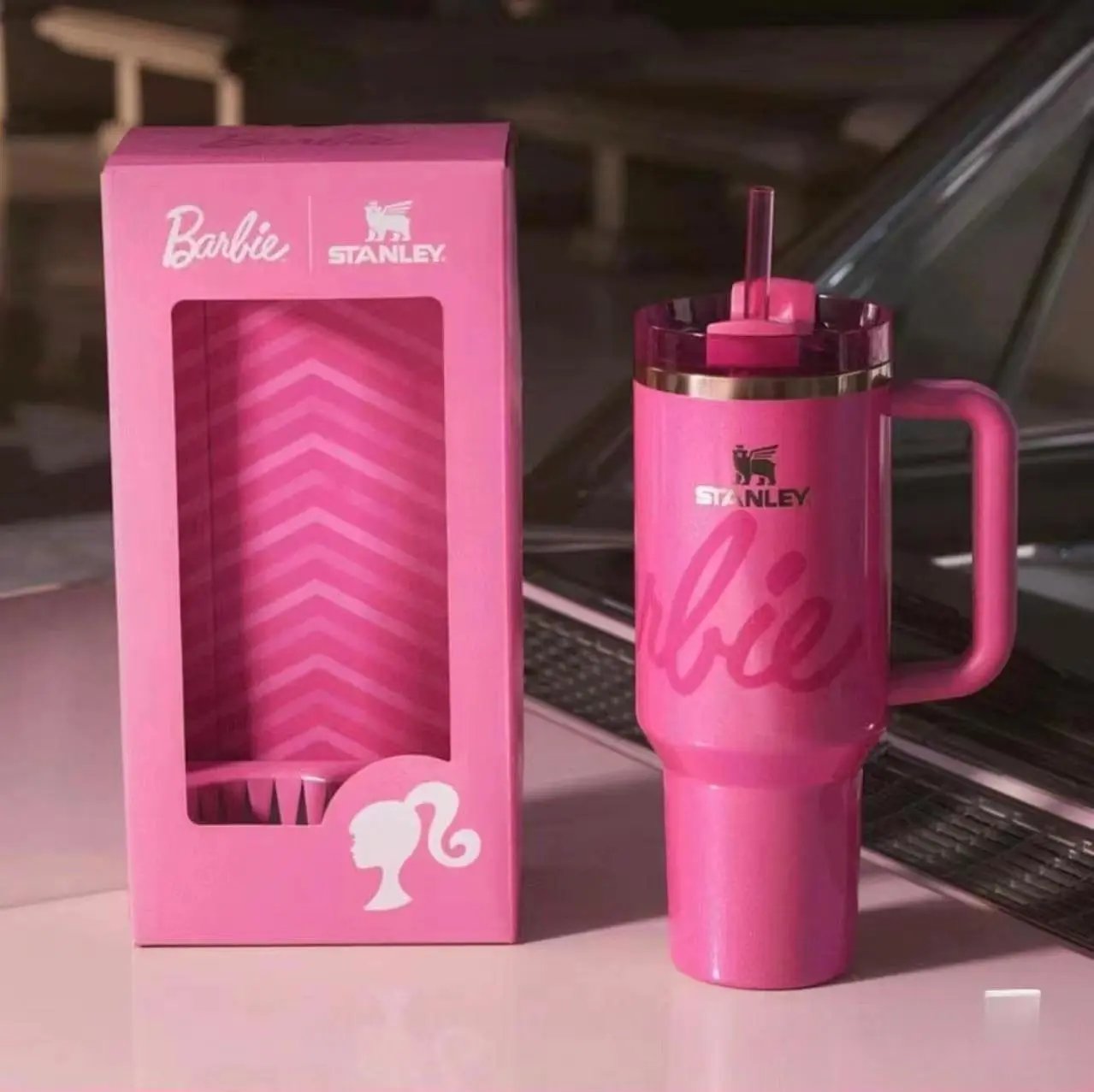 Stanley Thermos Cup — Barbie powder colorway — USFans Spreadsheet photo
