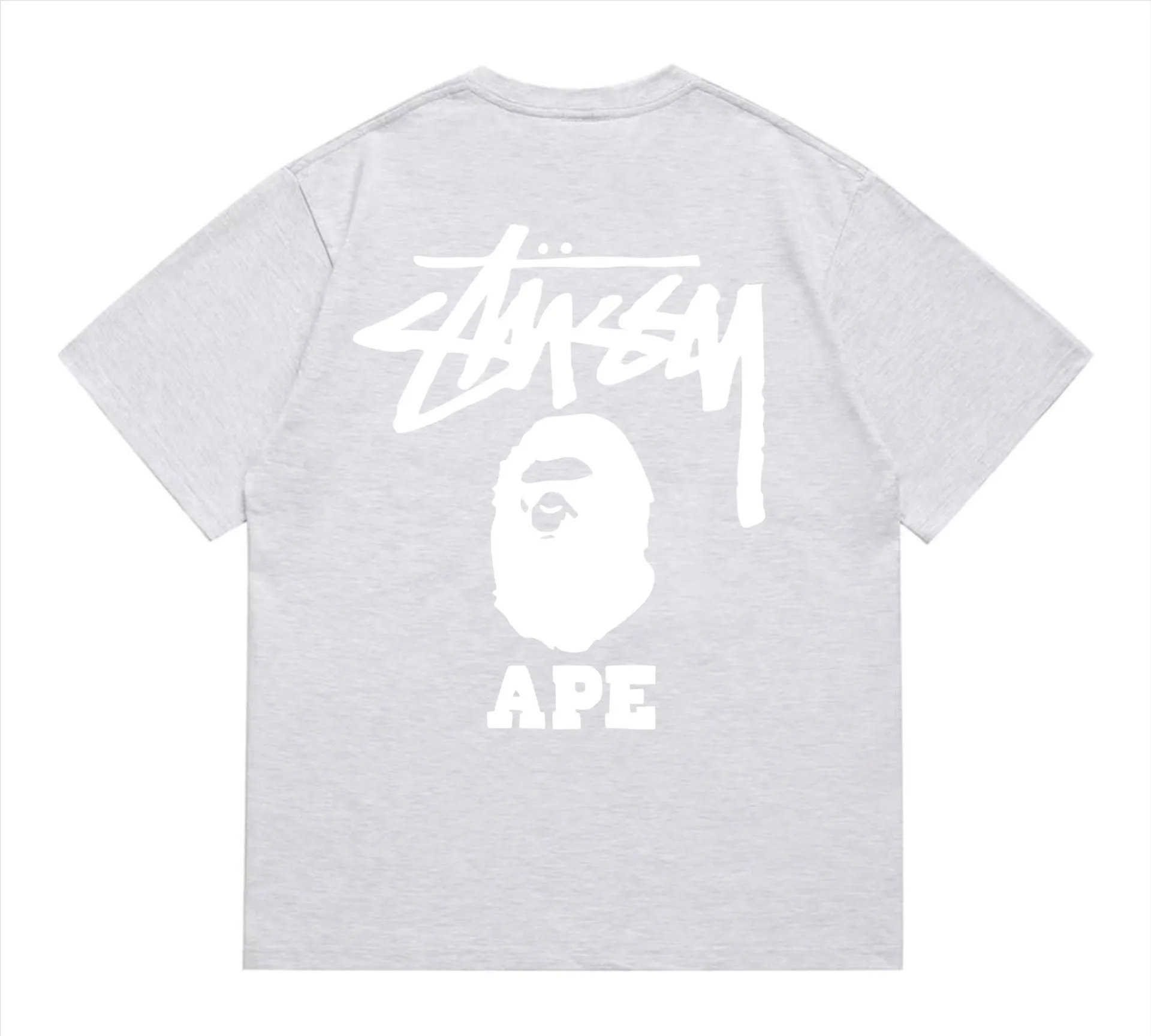 Bape x Stussy Tee — 202 gray colorway — USFans Spreadsheet photo