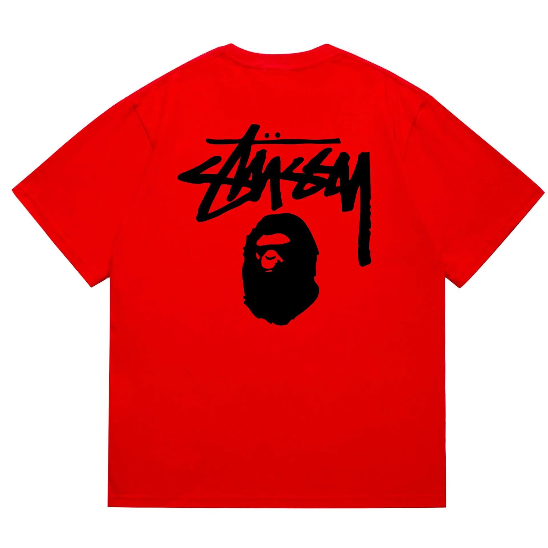 Bape x Stussy Tee — 201 red and black colorway — USFans Spreadsheet photo