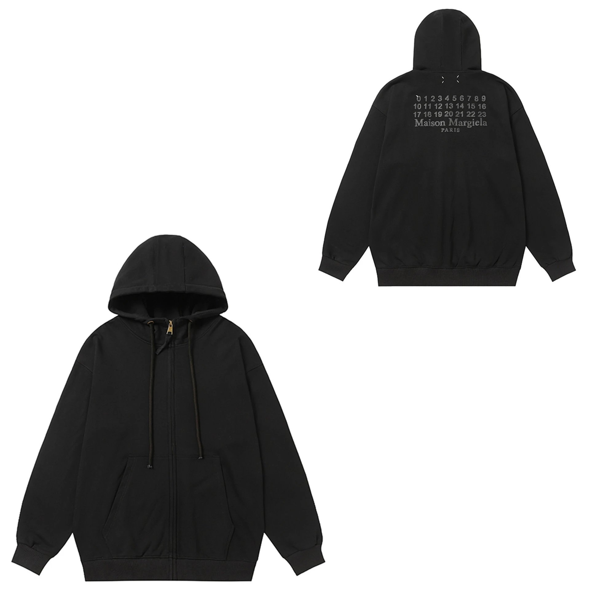 Maison Margiela Hoodies — 840 New Zipper Black colorway — USFans Spreadsheet photo