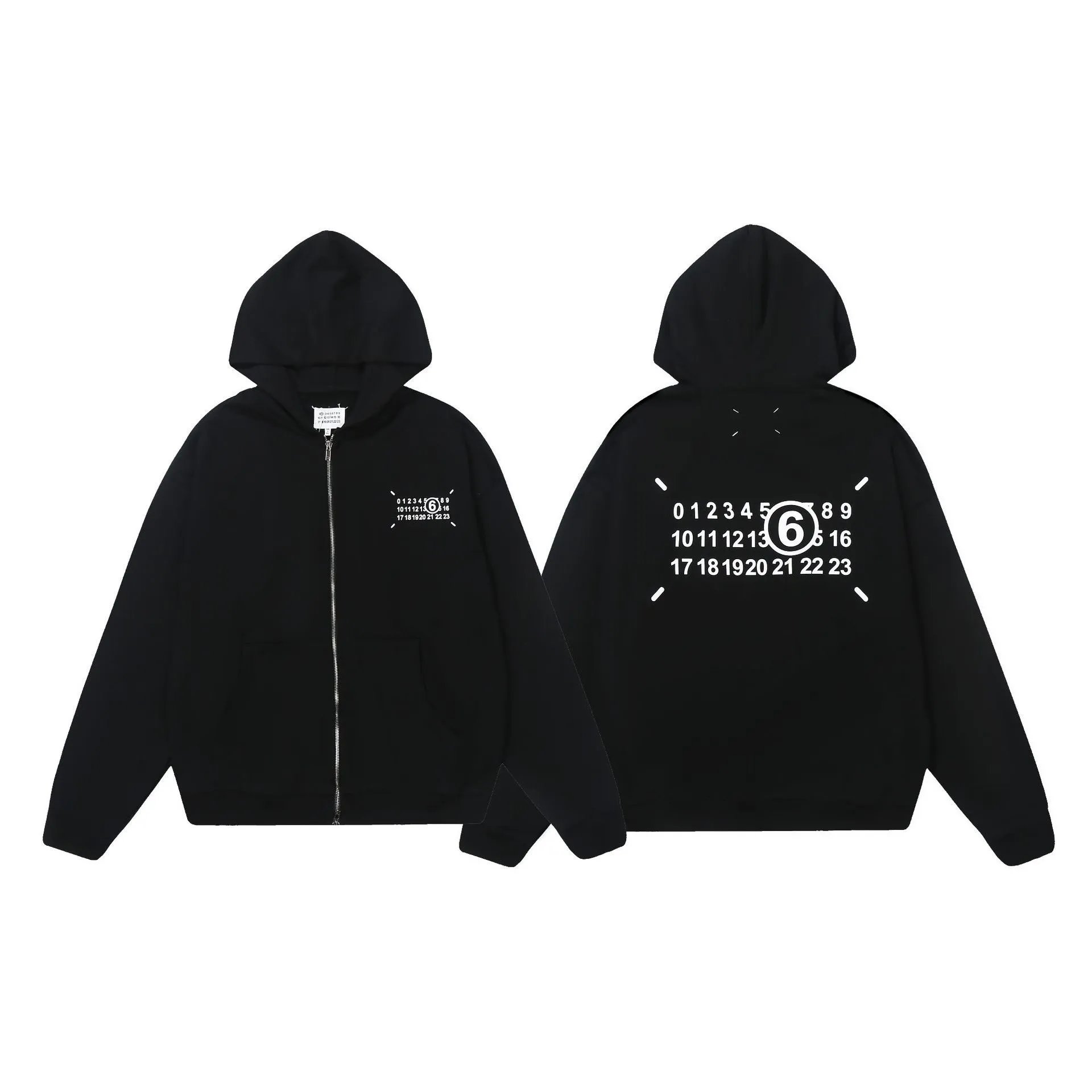 Maison Margiela Hoodies — M01 Zipper Black colorway — USFans Spreadsheet photo