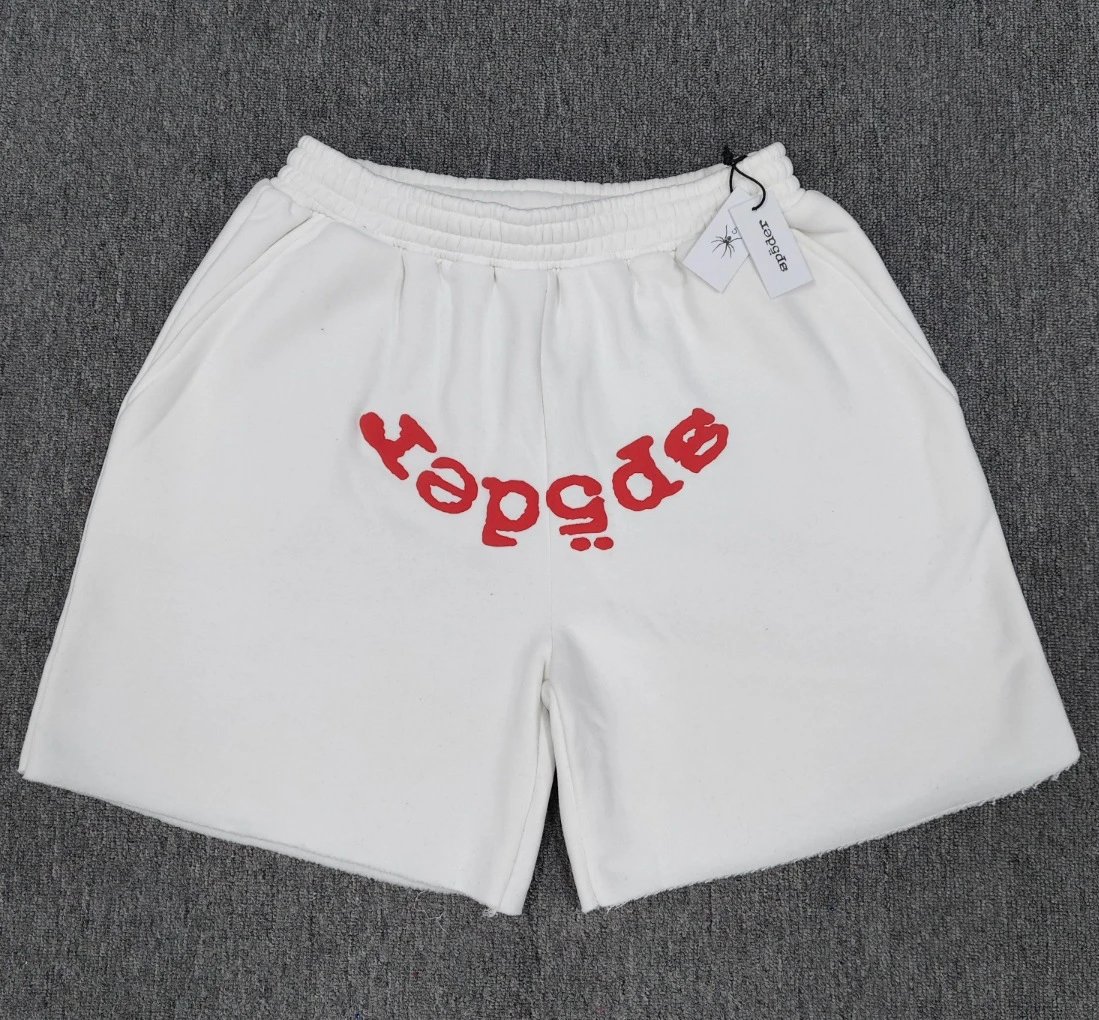 Sp5der Shorts — white colorway — USFans Spreadsheet photo
