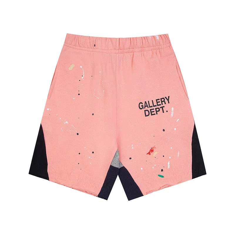 Gallery Dept splatter pink spliced shorts - rep Gallery Dept