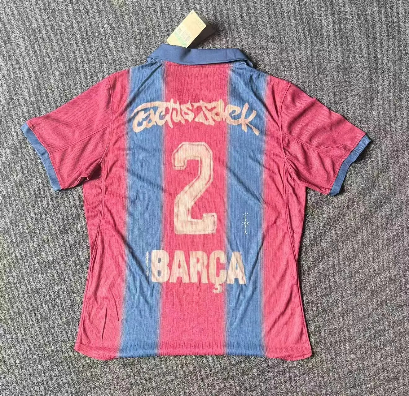 Cactus Jack x Spotify FC Barcelona Jersey — The player version-Barcelona jacket prin colorway — USFans Spreadsheet photo