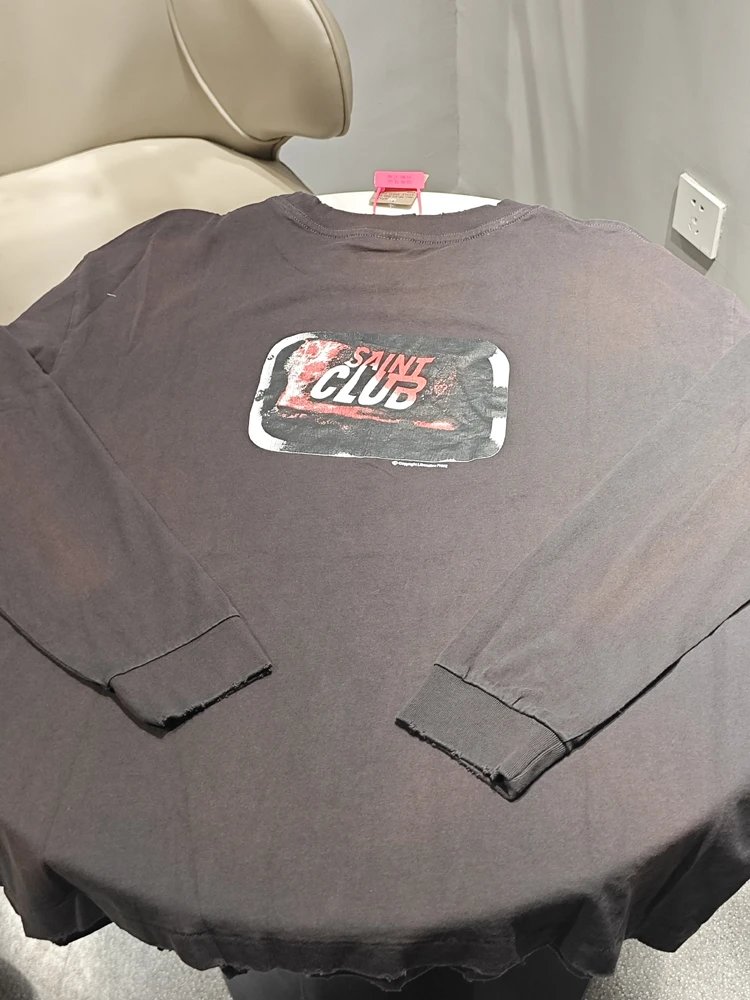 Saint Michael Longsleeve Hoodie — CLUB crack failure ST627 colorway — USFans Spreadsheet photo