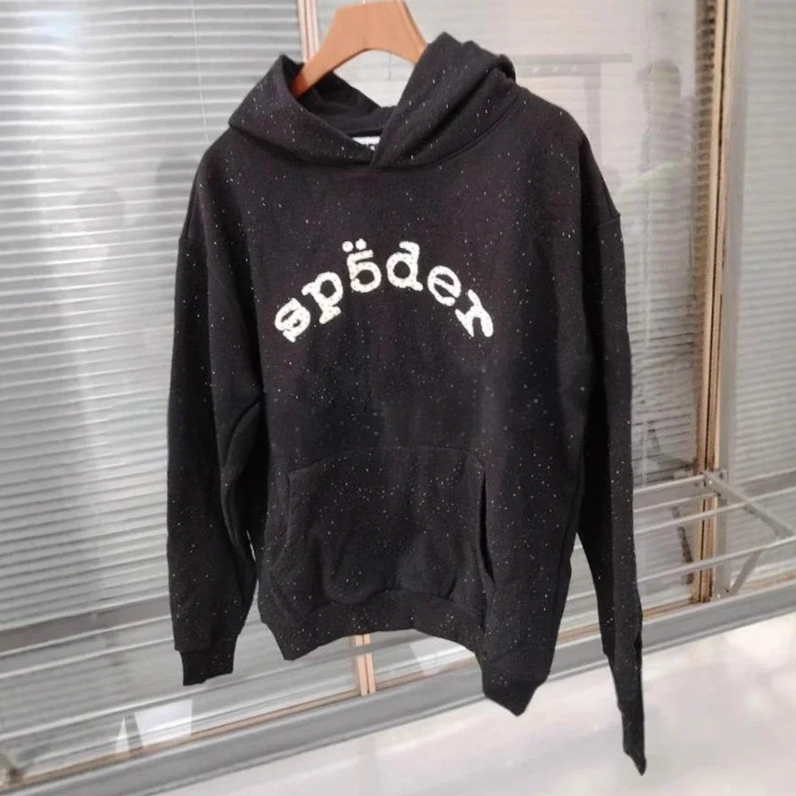 SP5DER Hoodie con Rhinestones