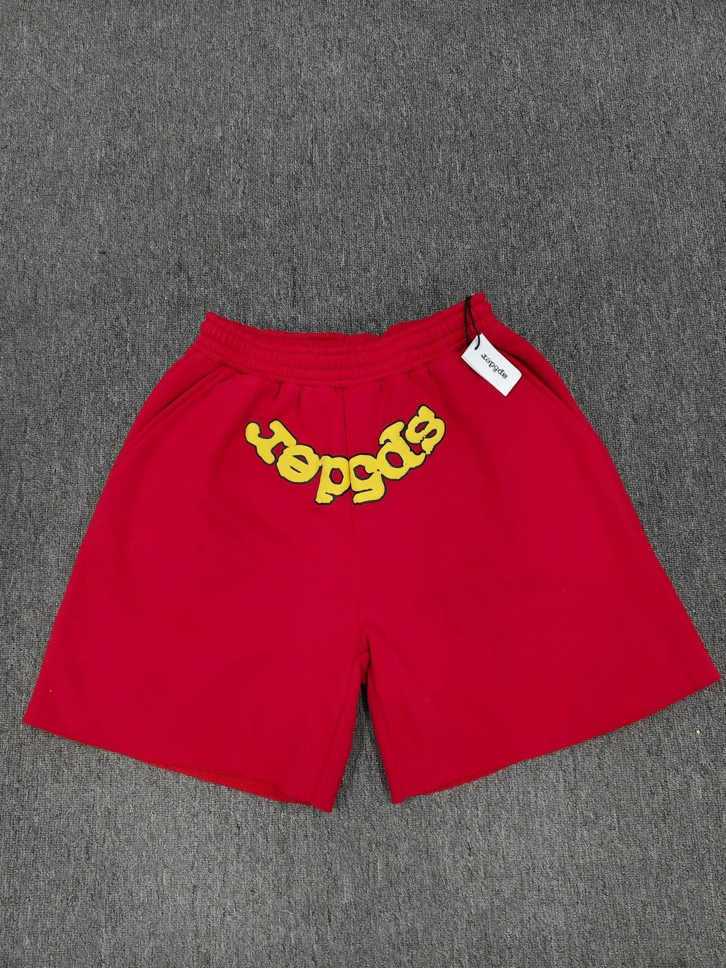 Sp5der Shorts — red colorway — USFans Spreadsheet photo