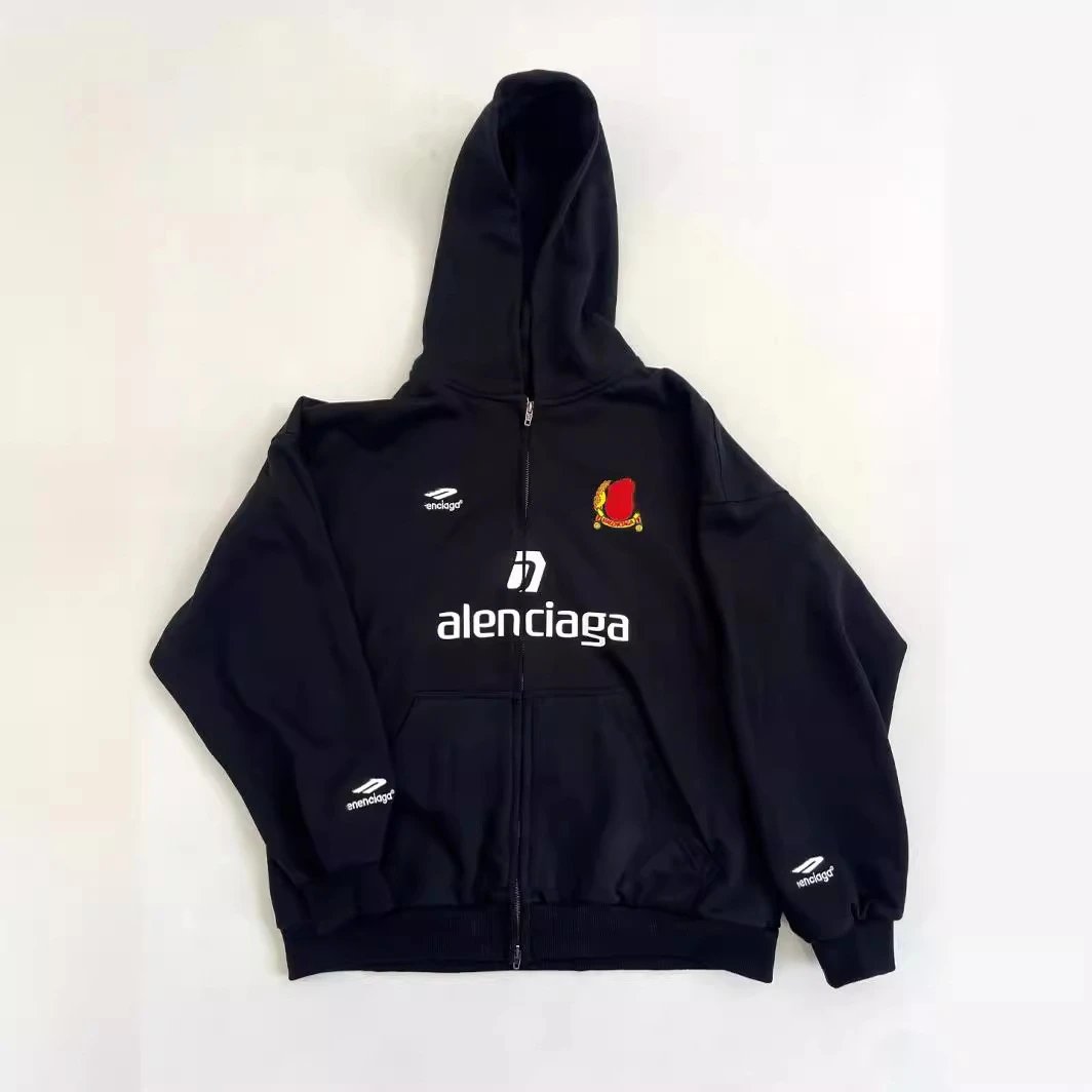 Alenciaga Black Zip-Up Hoodie