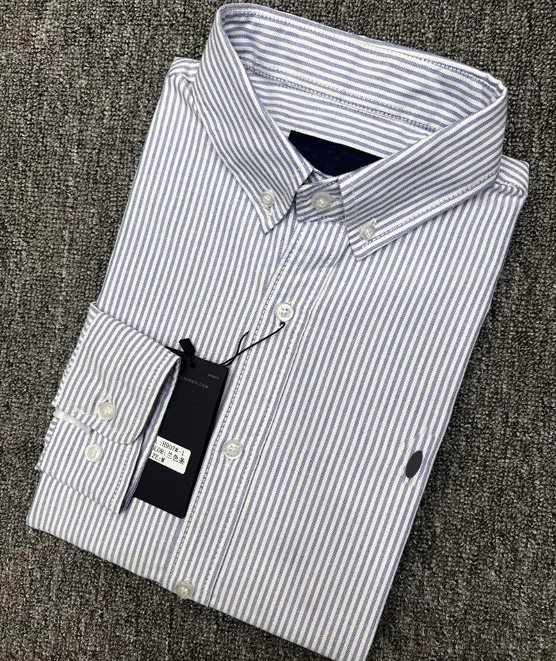 Ralph Lauren Shirts — H907 blue striped with blue blue pony colorway — USFans Spreadsheet photo