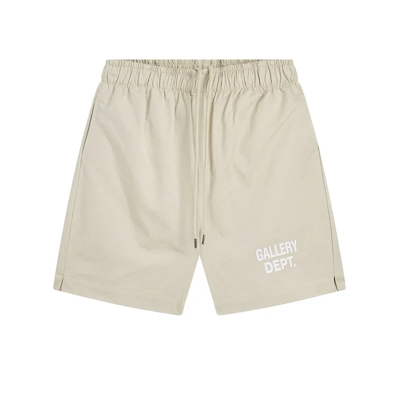 Gallery Dept. Light Khaki Woven Basic Mid-Length Casual Shorts - rep Gallery Dept