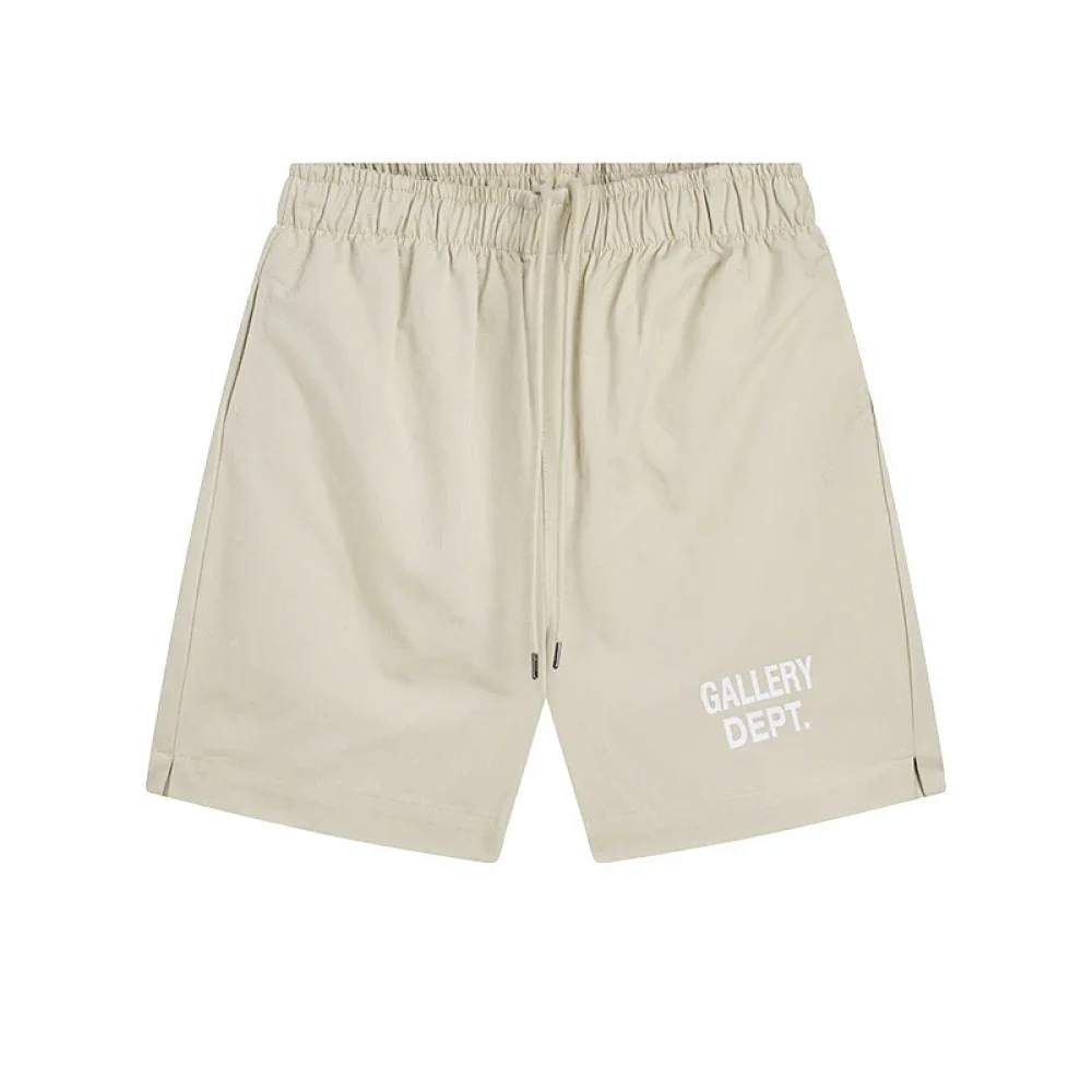 Gallery Dept. Light Khaki Woven Basic Mid-Length Casual Shorts