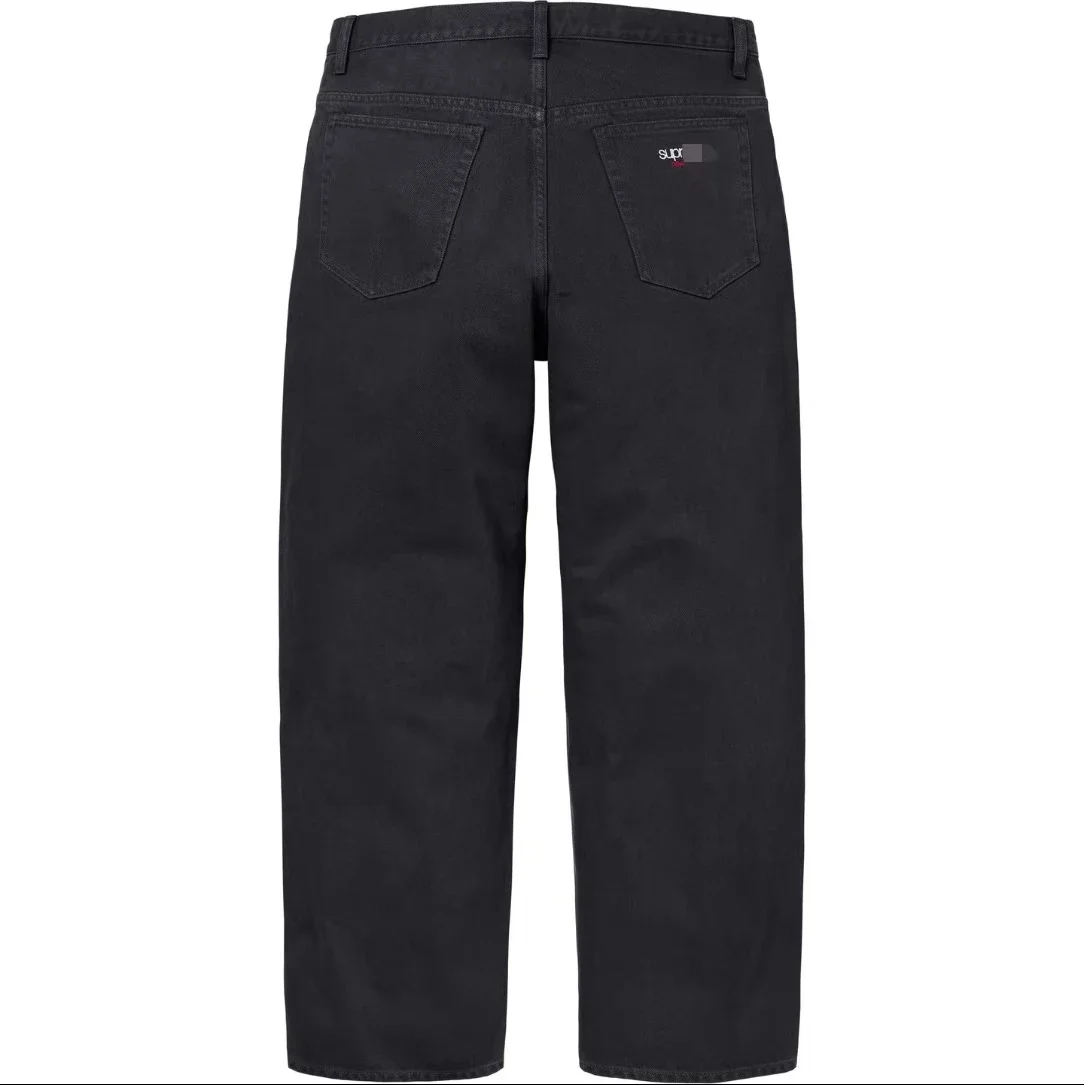 Supreme's black loose-fit jeans are a style from the brand's classic "Baggy Jean" series.