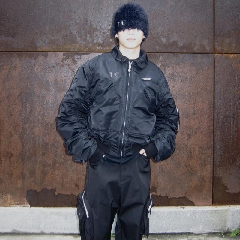 Cotton-Padded Jacket American Autumn Winter Casual Coat photo 5