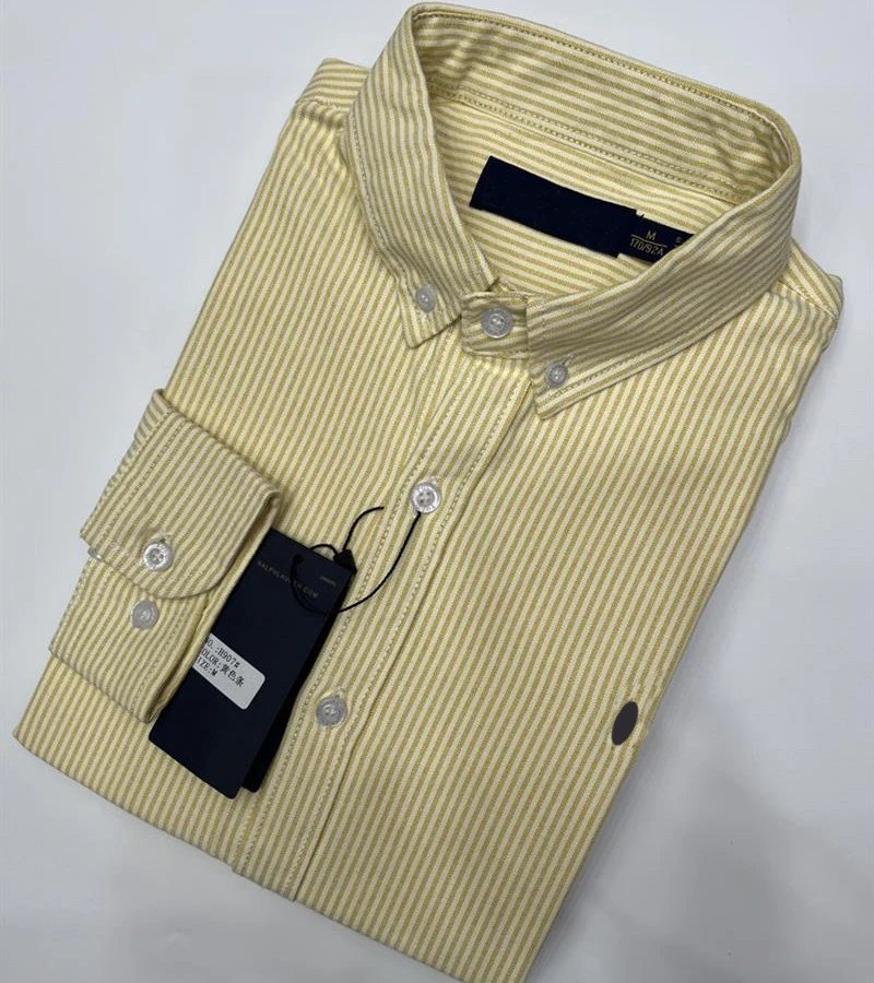 Ralph Lauren Shirts — H907 yellow stripe with blue pony colorway — USFans Spreadsheet photo
