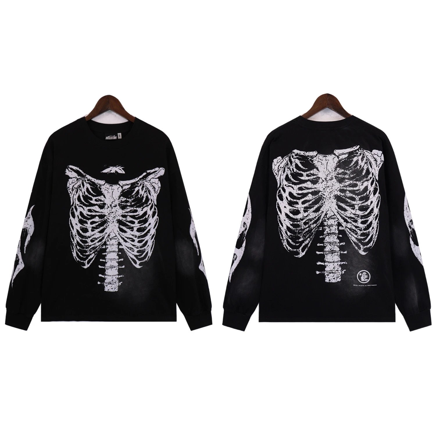 Hellstar Tee Hoodie — O890 wash water black colorway — USFans Spreadsheet photo