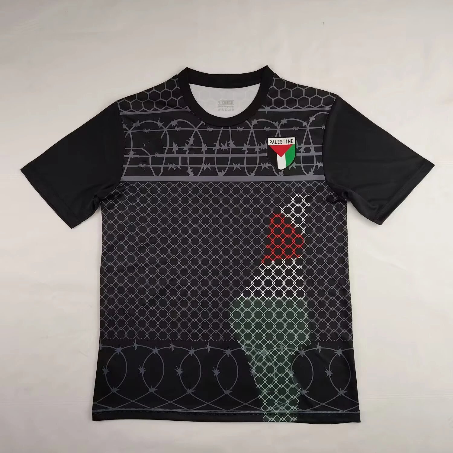 Palestine Jersey — Palestinian Vintage Barbed Wire Fence colorway — Kakobuy Spreadsheet photo