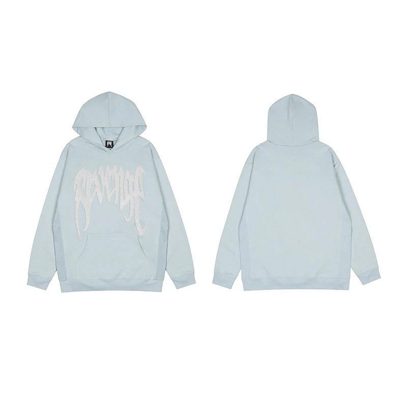 Revenge Hoodie — Light blue embroidery style colorway — USFans Spreadsheet photo