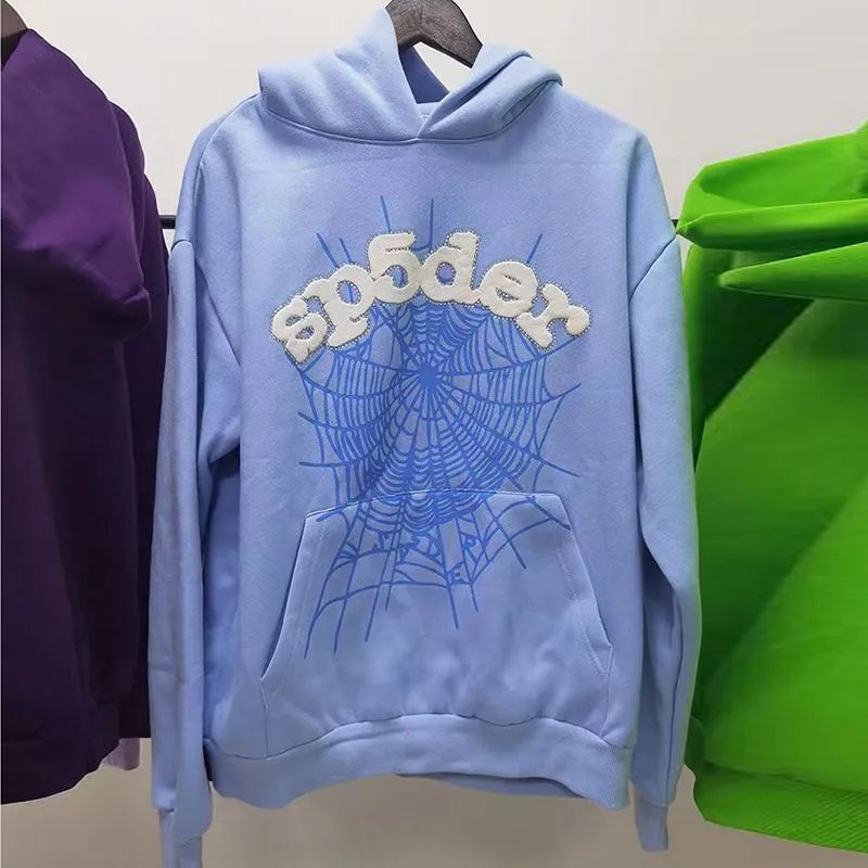 Sp5der Blue Hoodie [40+ styles] foto 4