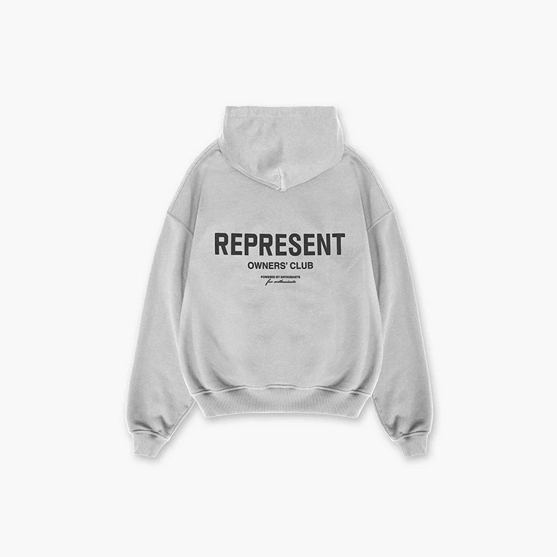 Represent Grey Hoodie Sweatshirt