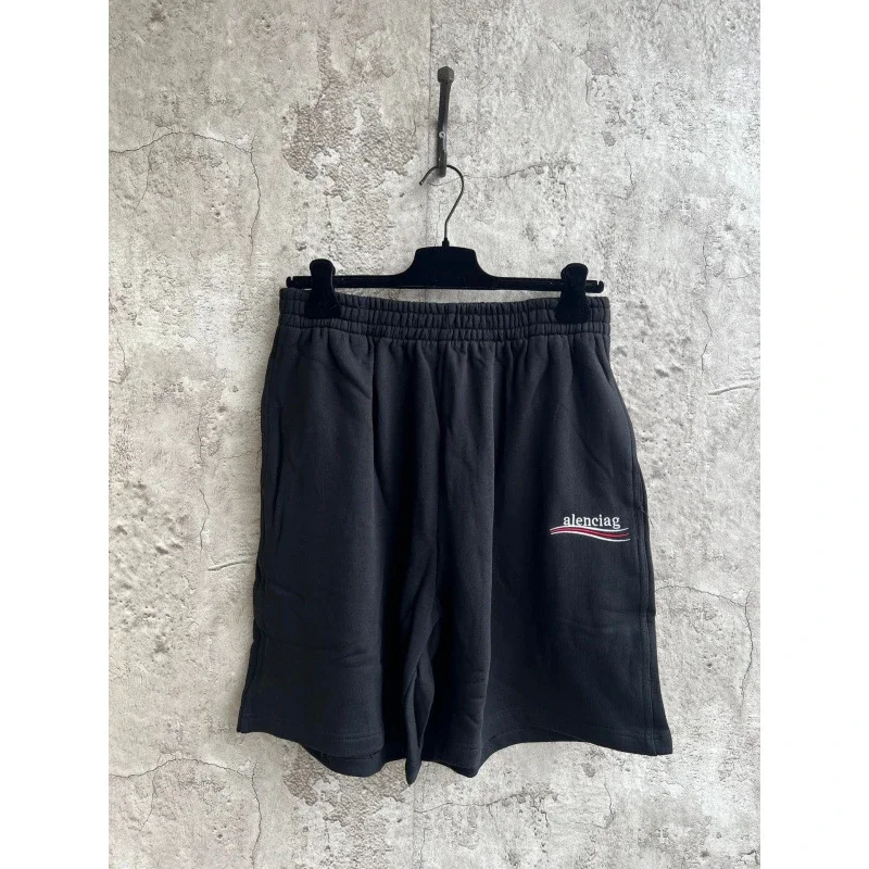 Balenciaga (Balanciaga) Coke stripe embroidered casual five-point sweatpants - rep szorty