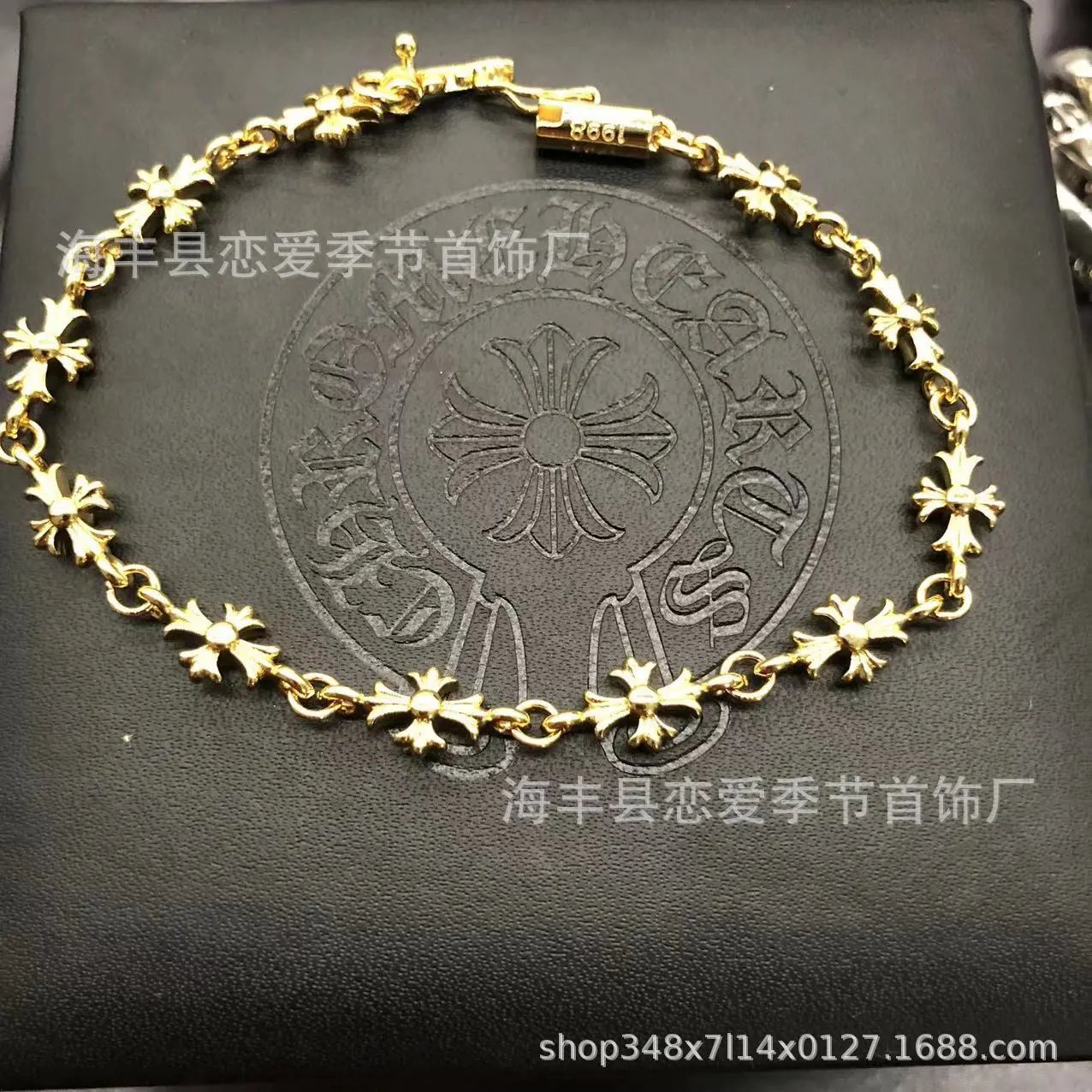 Chrome Hearts bracelet — Golden Cross Flower colorway — USFans Spreadsheet photo