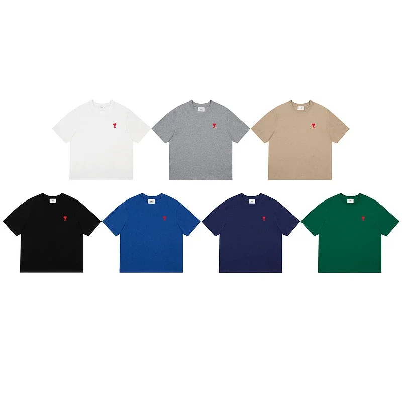 Ami Paris Camiseta con Logo Pequeño