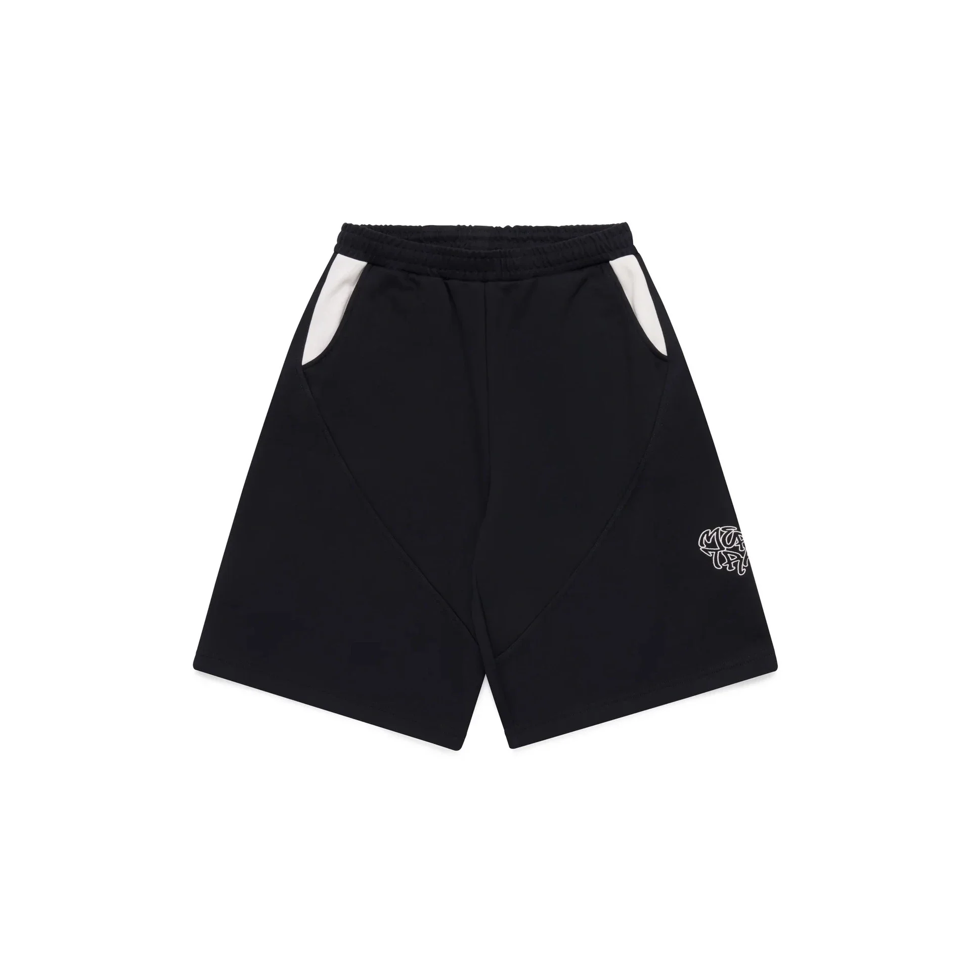 Represent Black Colorblock Panel Sweat Shorts - rep Represent