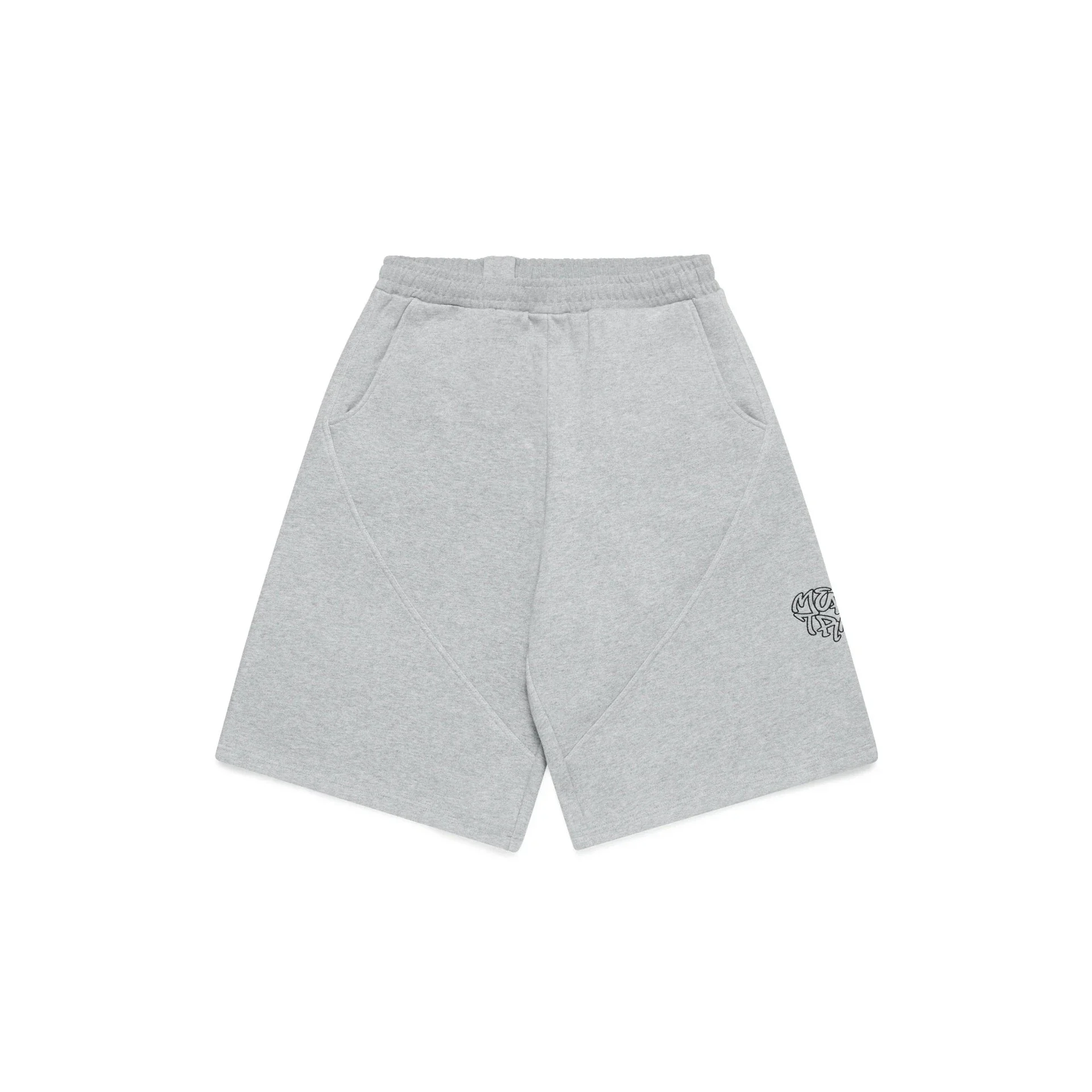Represent Heather Grey Small Logo Panel Sweat Shorts