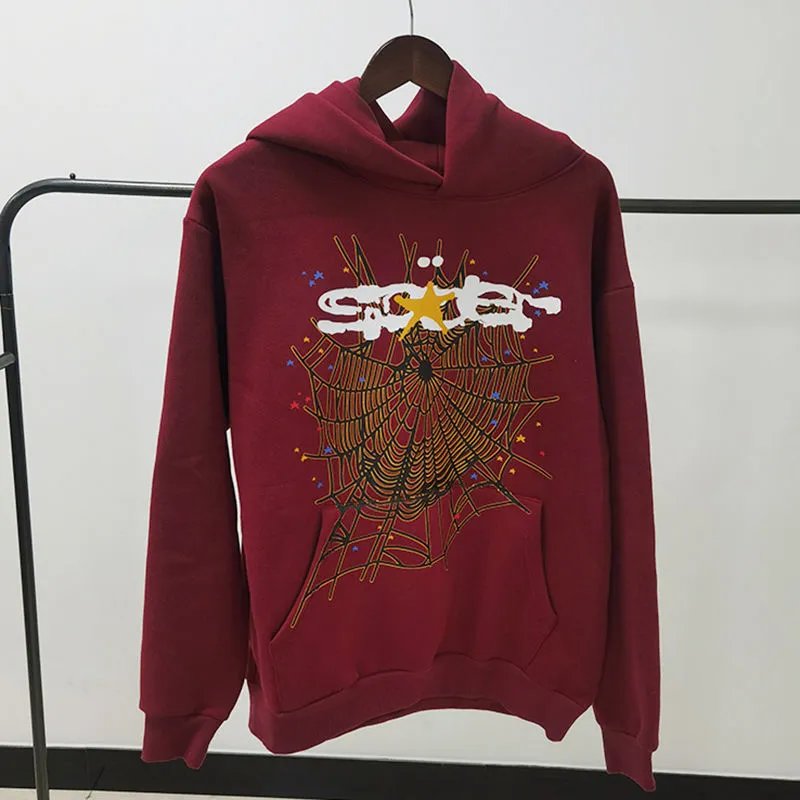 Sp5der Blue Hoodie — claret colorway — USFans Spreadsheet photo