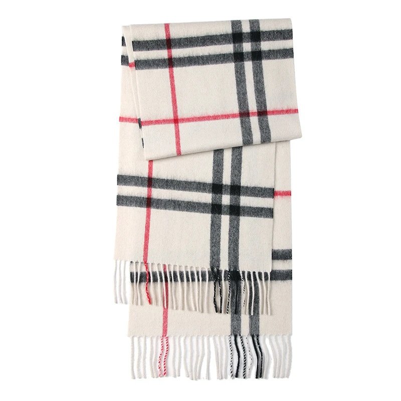 Burberry Scarf — White grid colorway — USFans Spreadsheet photo