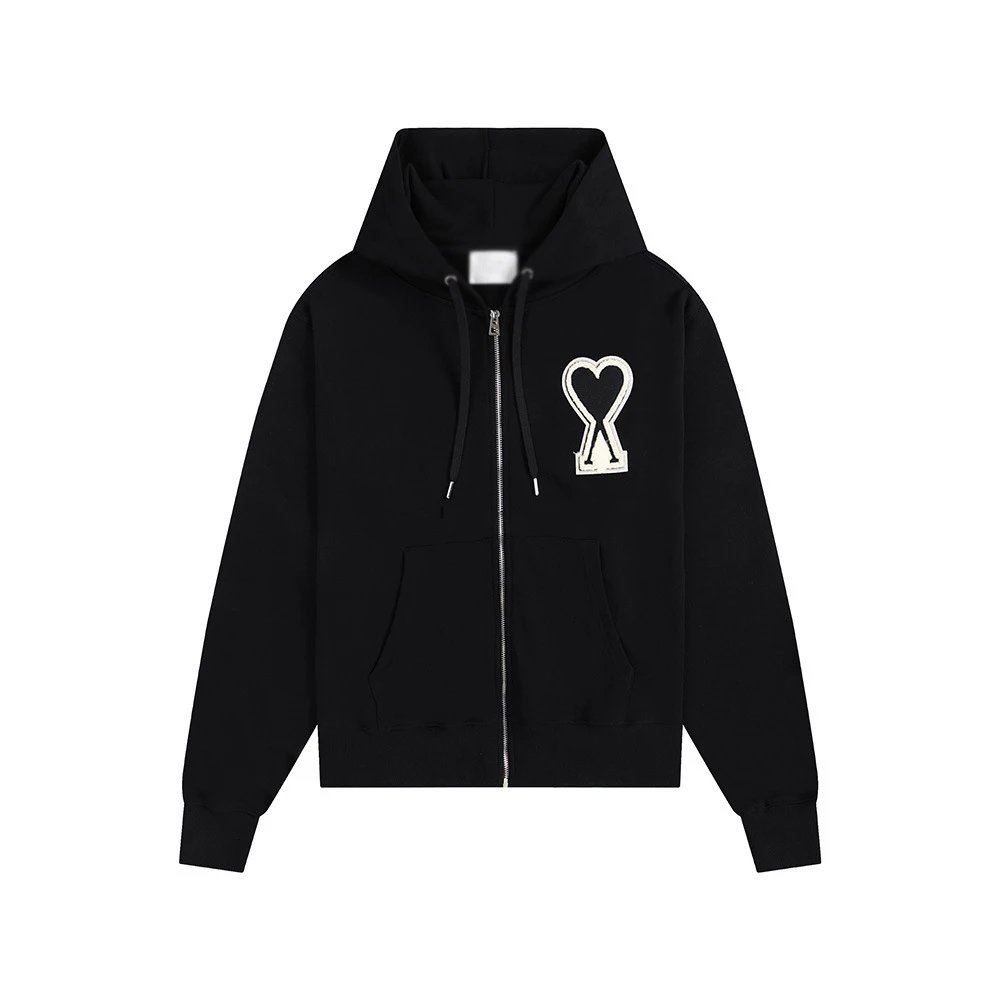 CDG Hearts Hoodie — Black-black -404# colorway — USFans Spreadsheet photo