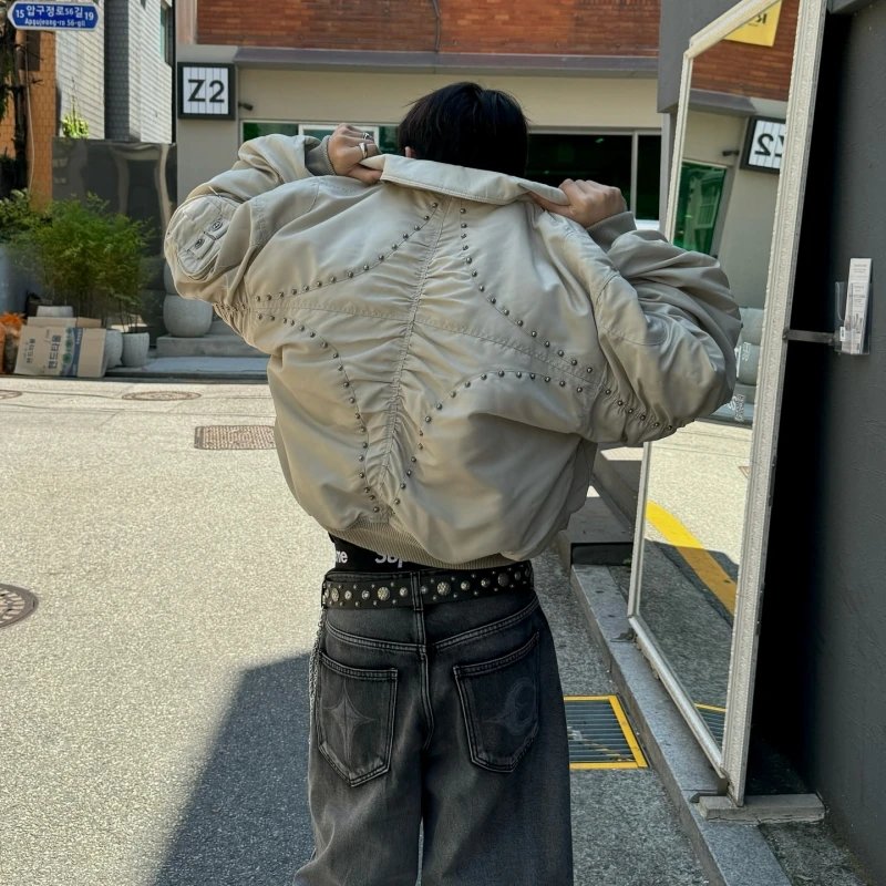 Cotton-Padded Jacket American Autumn Winter Casual Coat photo 7